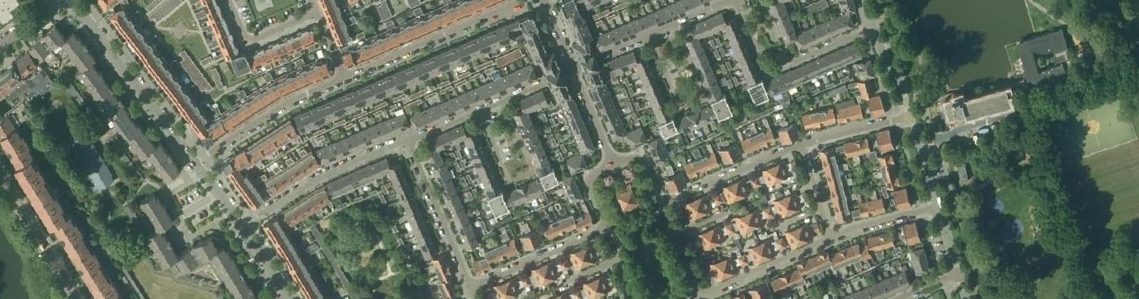 Luchtfoto van Bloemenbuurt