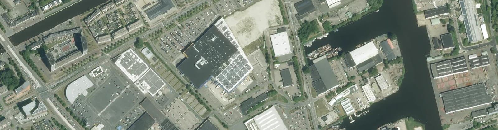 Luchtfoto van Eemskanaal-Noord