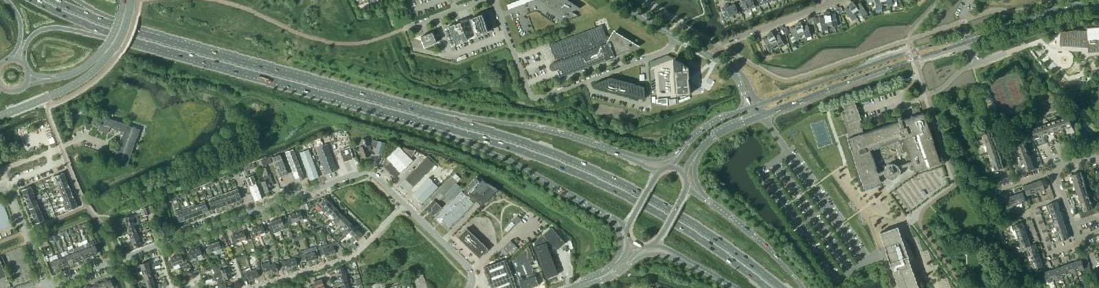 Luchtfoto van Hunzepark