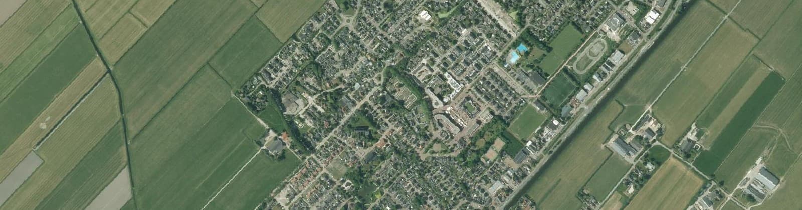 Luchtfoto van Ten Boer Dorp