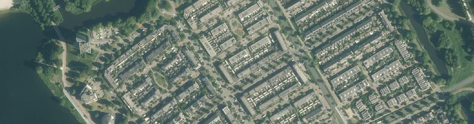 Luchtfoto van Filmwijk Zuid-noord van Walt Disneyplts.