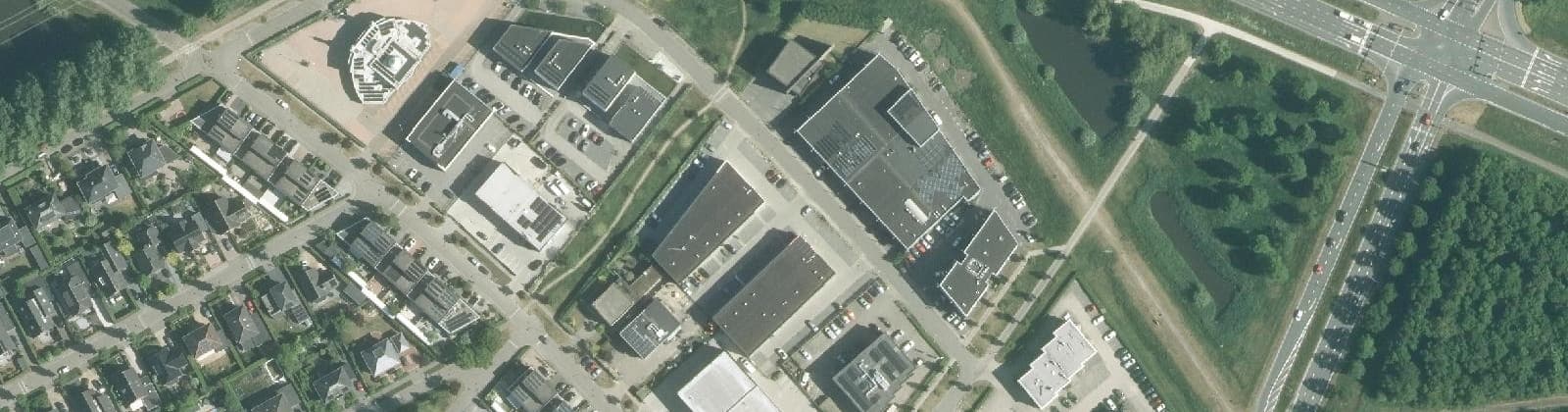 Luchtfoto van Bedrijventerrein Het Atelier