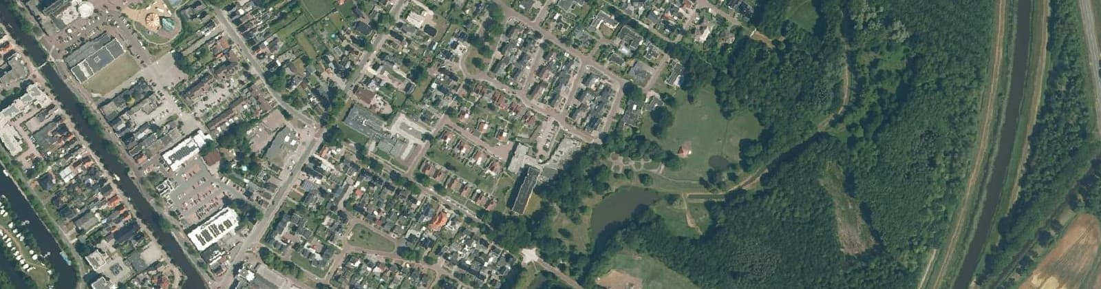 Luchtfoto van Musselkanaal Zuid
