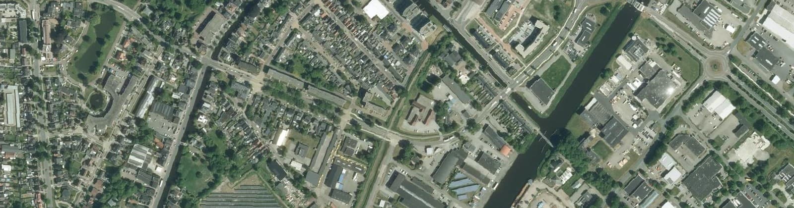 Luchtfoto van Veendam en omgeving station