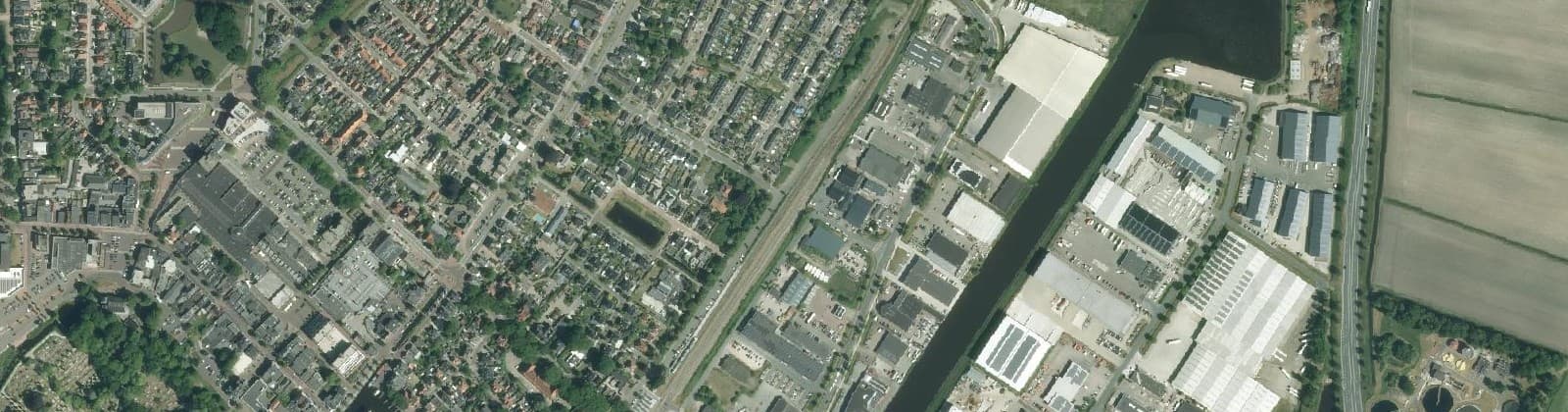 Luchtfoto van Veendam-industriegebied