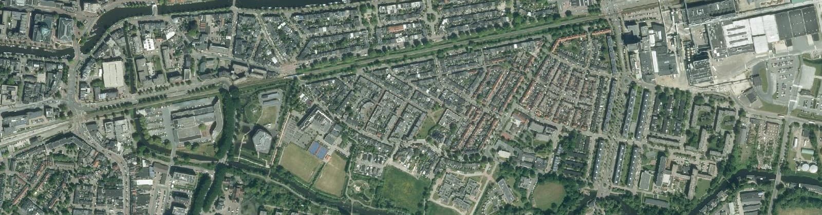 Luchtfoto van Achter de Hoven