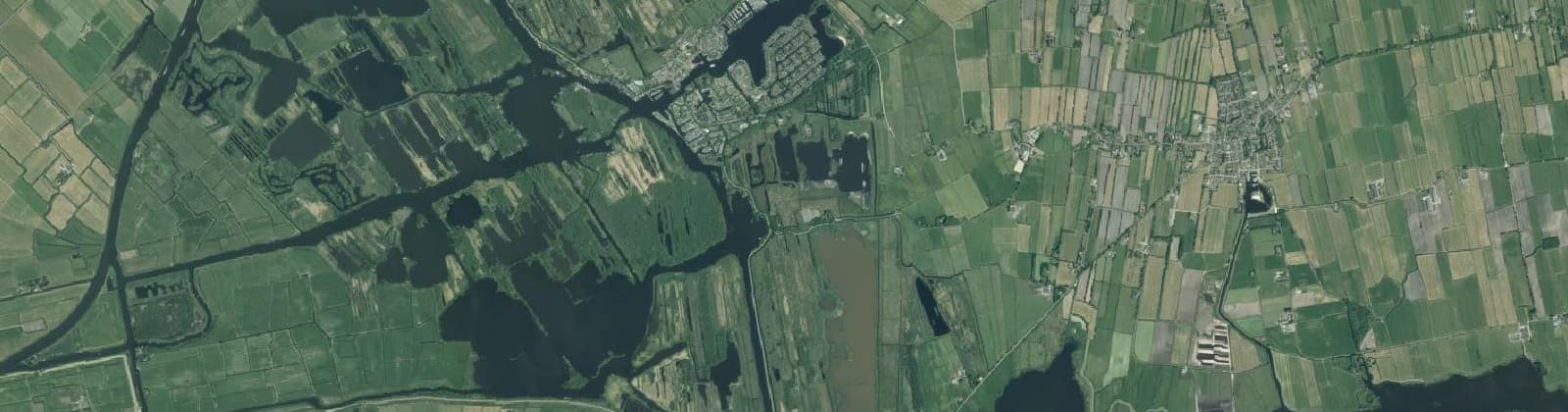 Luchtfoto van Oudega