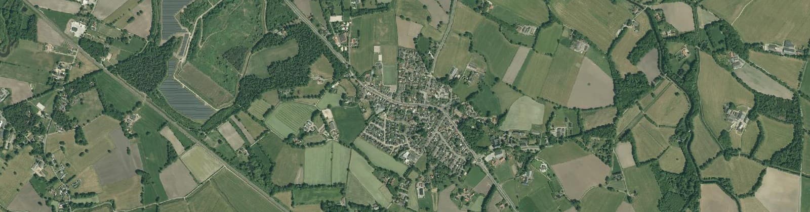 Luchtfoto van Verspreide huizen Zenderen