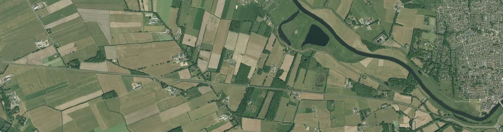Luchtfoto van Verspreide huizen Emmen-De Marshoek
