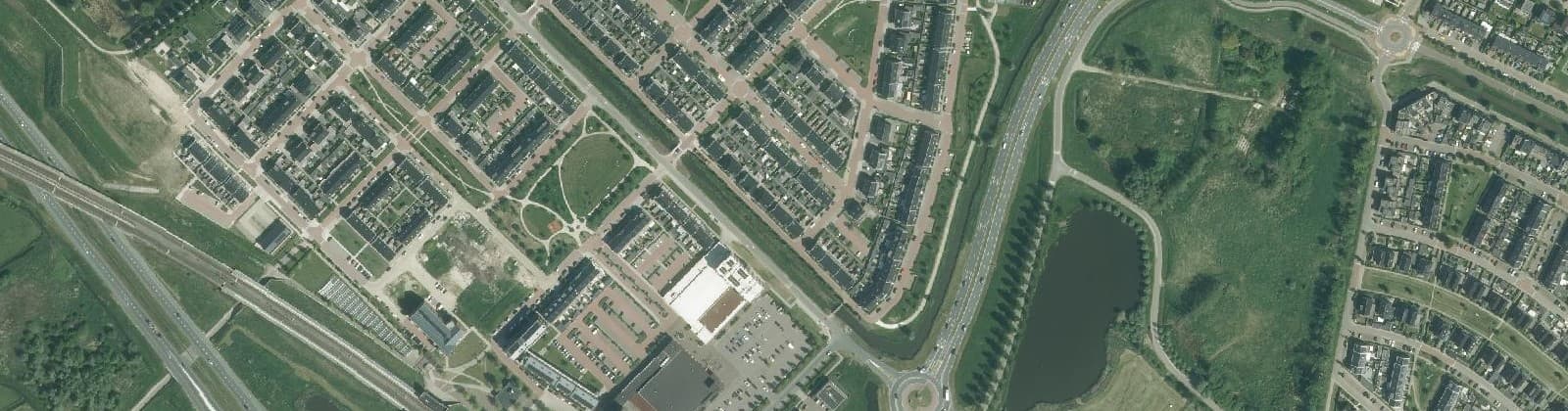 Luchtfoto van Stationskwartier