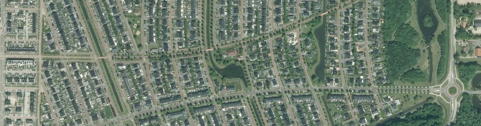 Luchtfoto van Emmeloord-Emmelhage-Boswonen