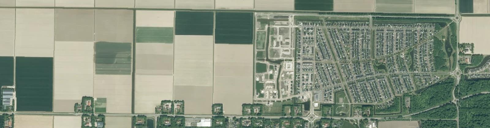Luchtfoto van Emmeloord-Emmelhage-Waterwonen/Polderwon