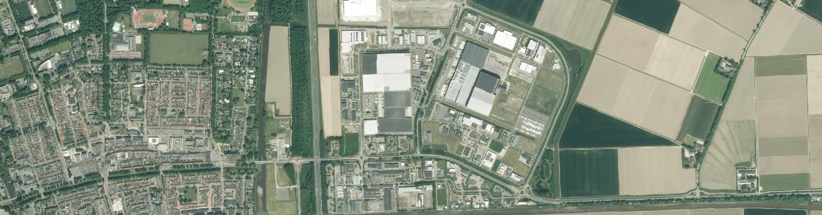 Luchtfoto van Emmeloord-Bedrijventerrein de Munt
