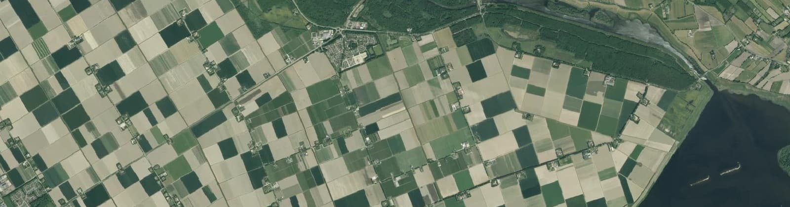 Luchtfoto van Kraggenburg-landelijk gebied