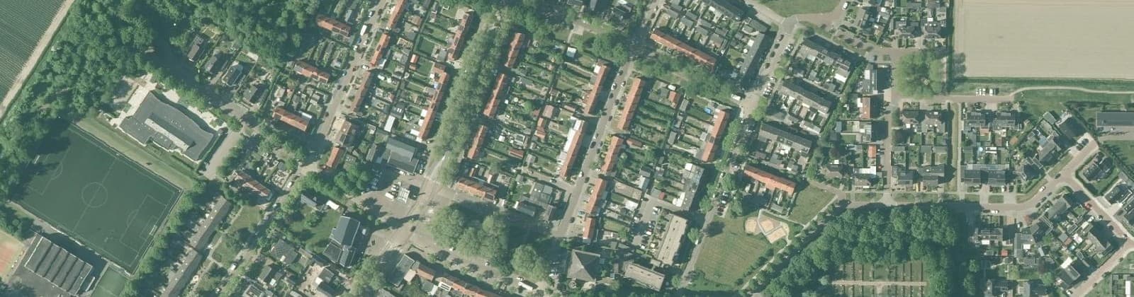 Luchtfoto van Creil-woonkern