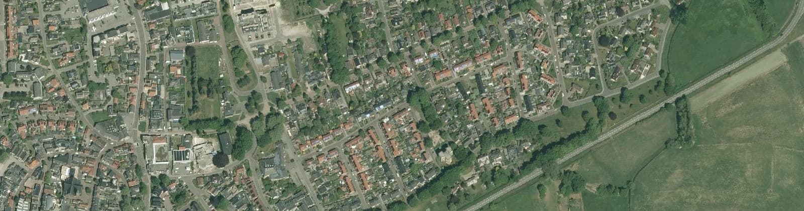 Luchtfoto van Kern Ommen - Zeeheldenbuurt - Lodderholt