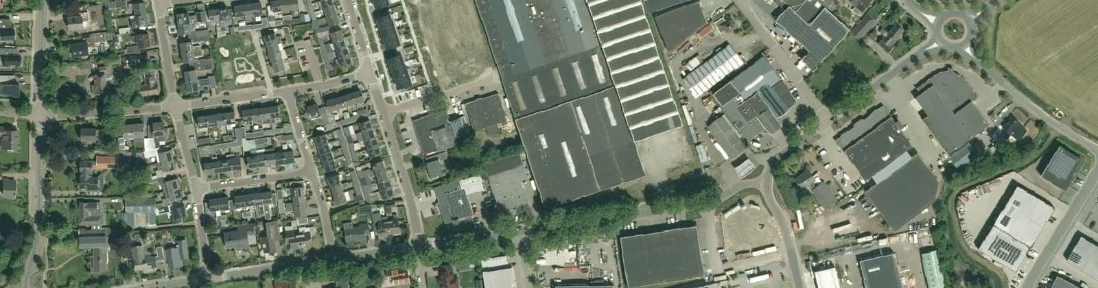 Luchtfoto van Tubbergen industrie Boskamp