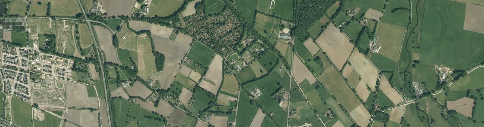 Luchtfoto van Verspreide huizen Waterhoek