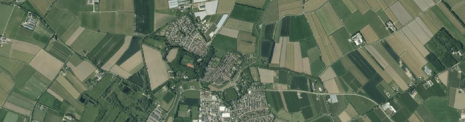 Luchtfoto van Verspreide huizen Buren