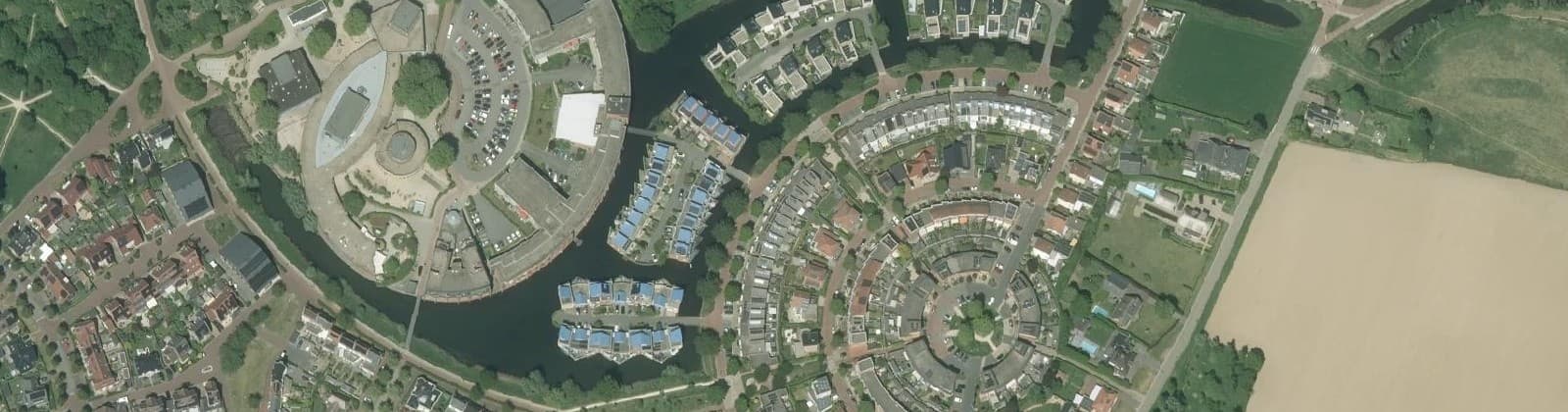 Luchtfoto van Kleurrijke buurt