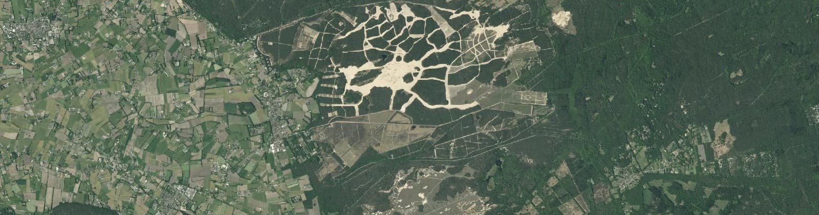 Luchtfoto van Harskampse Zand