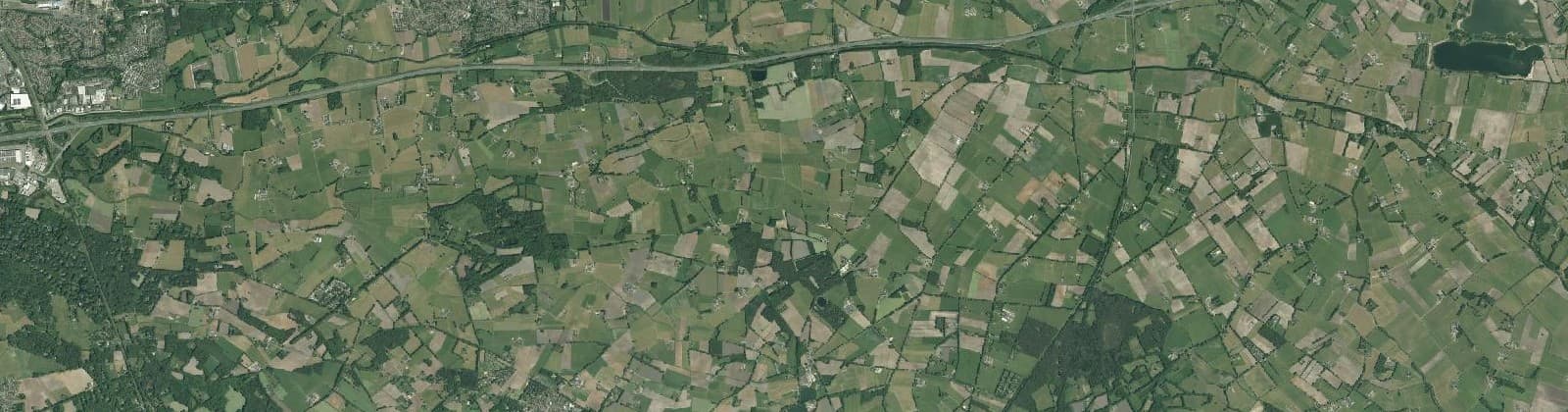 Luchtfoto van Verspreide huizen Kring van Dorth