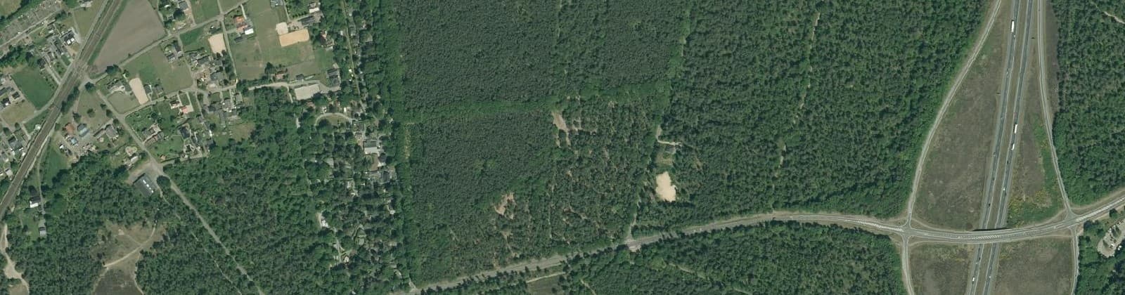 Luchtfoto van Verspreide huizen Hattemerbroekse Heide