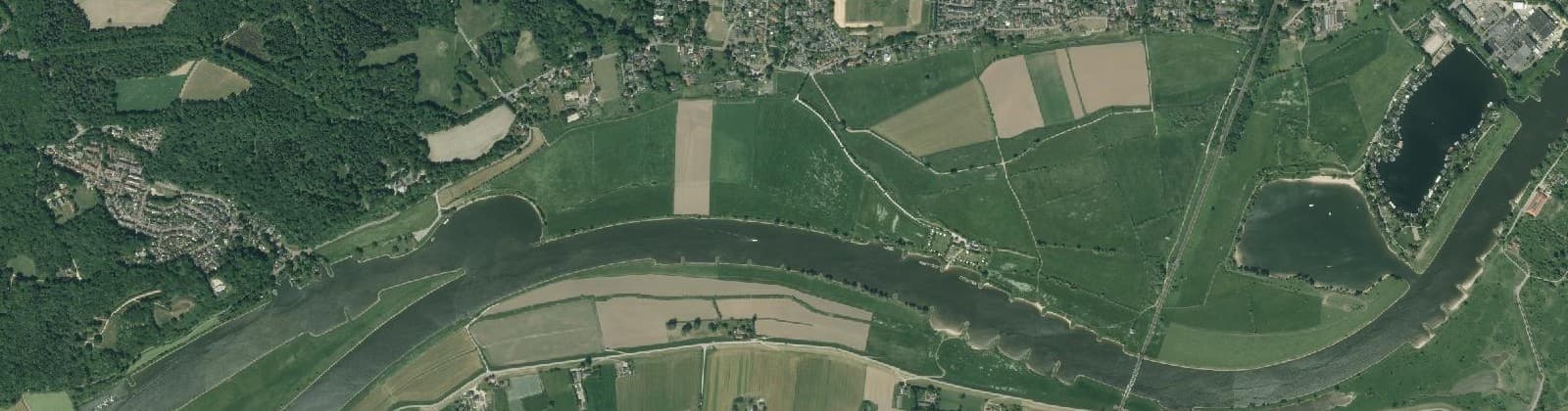 Luchtfoto van Oosterbeekse Waarden