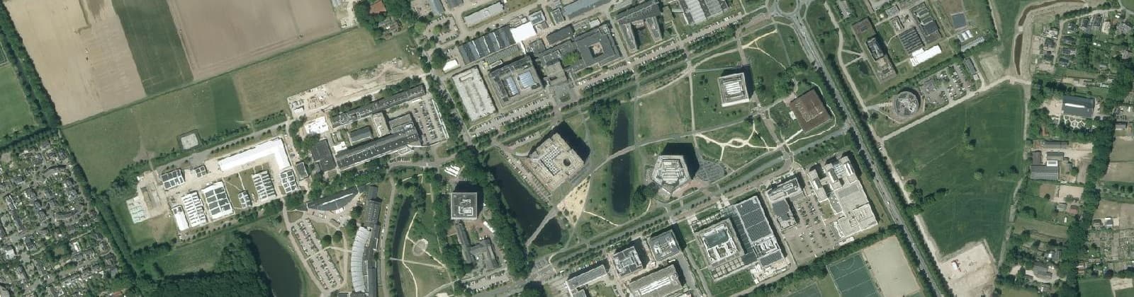Luchtfoto van Wageningen Campus en Droevendaal
