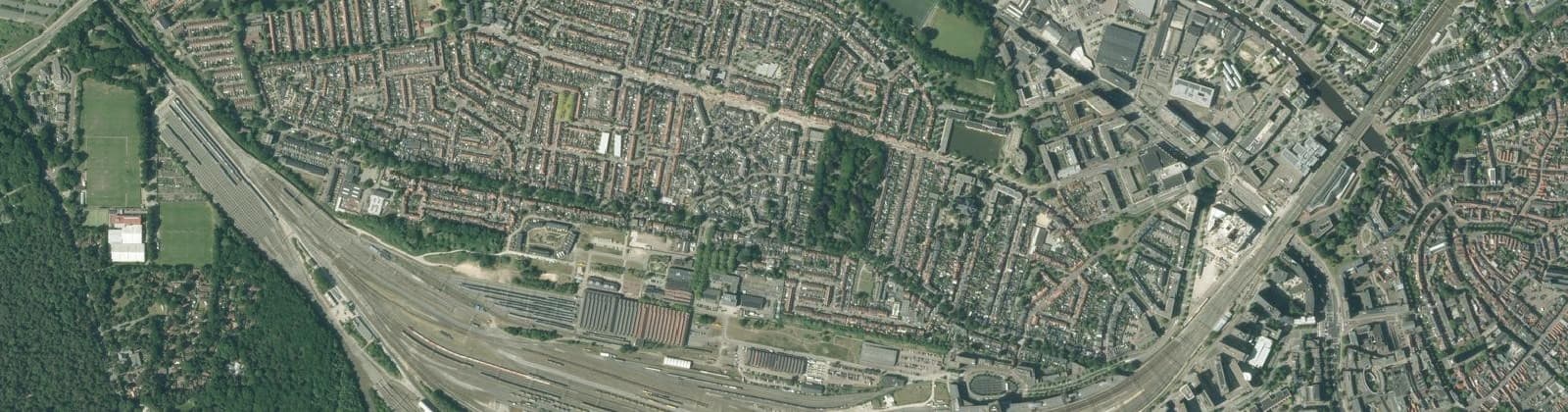 Luchtfoto van Bloemenbuurt-Oost