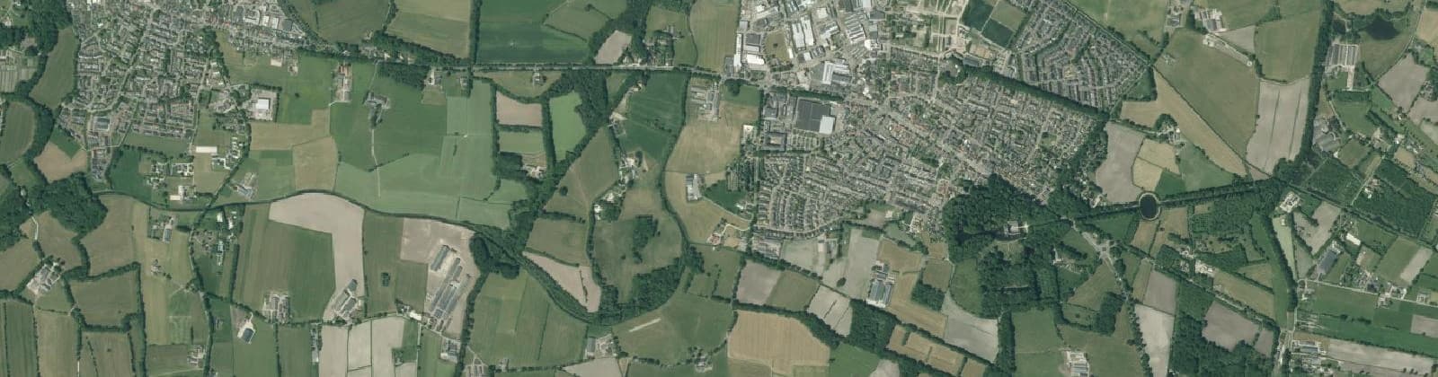 Luchtfoto van Verspreide huizen