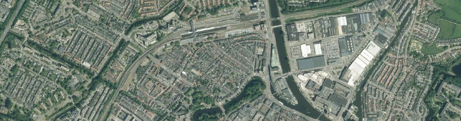 Luchtfoto van Spoorbuurt