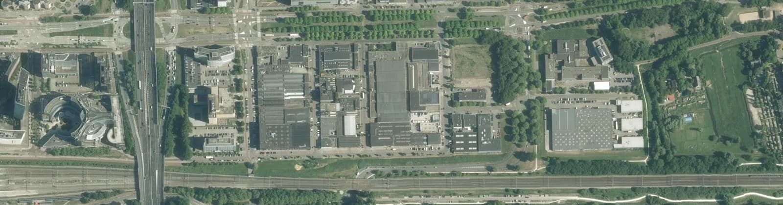 Luchtfoto van Contactbuurt