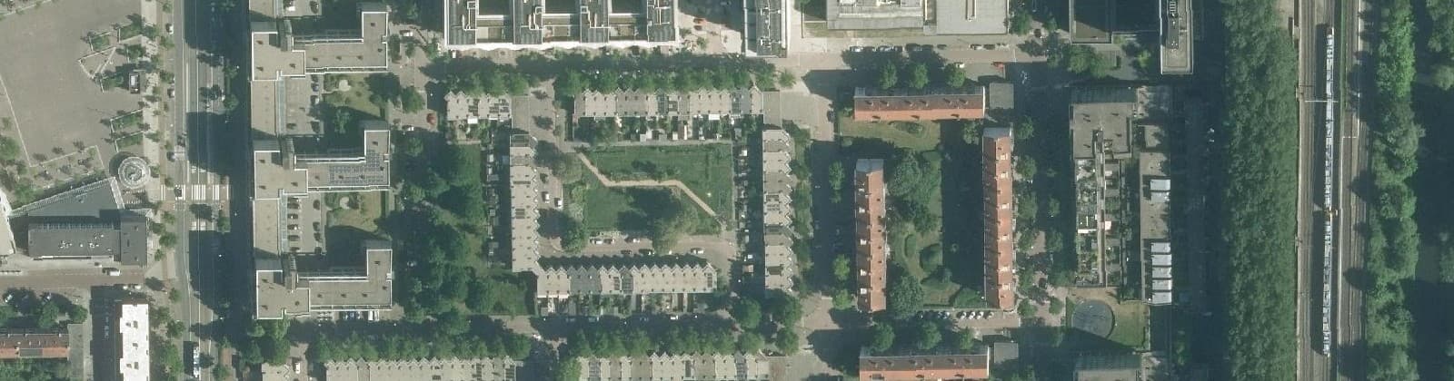 Luchtfoto van Jacques Veltmanbuurt