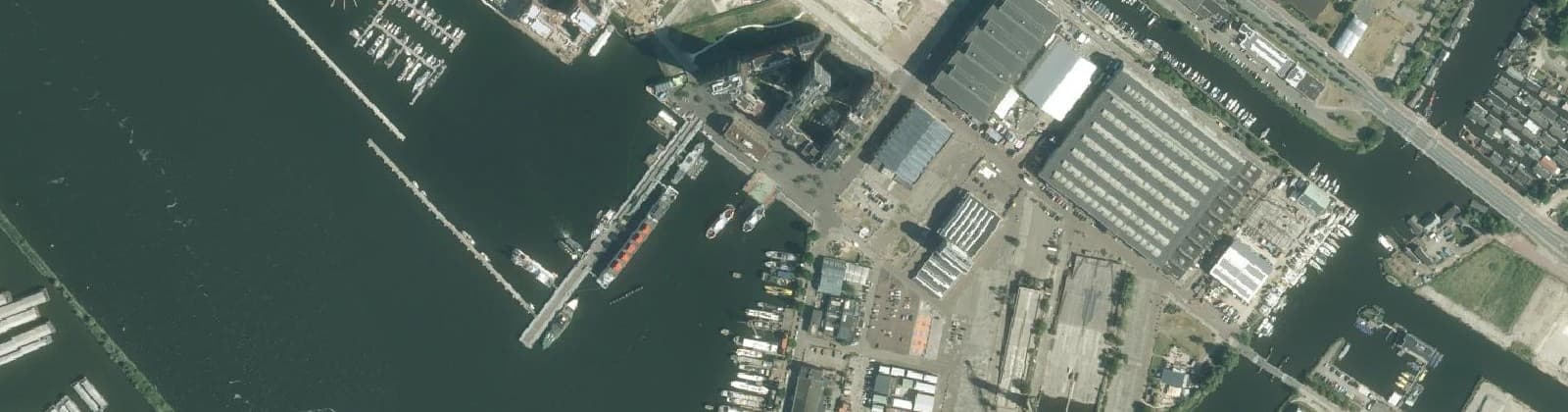 Luchtfoto van NDSM terrein
