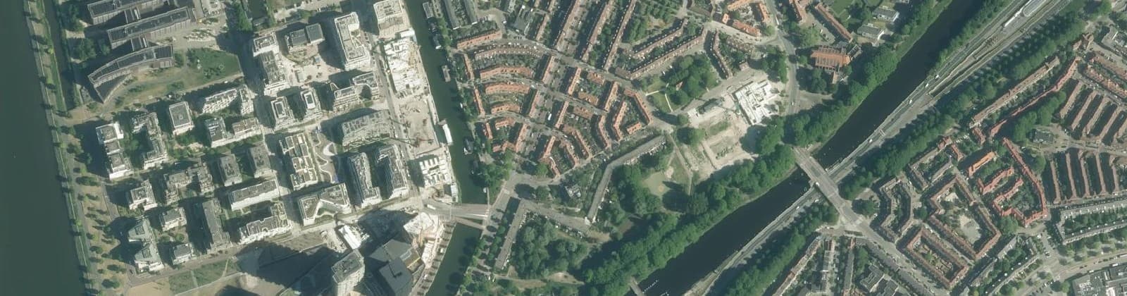 Luchtfoto van Van der Pekbuurt