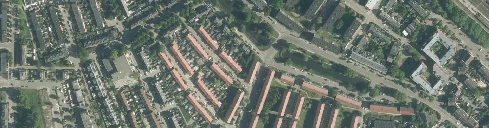 Luchtfoto van Weesp Schildersbuurt
