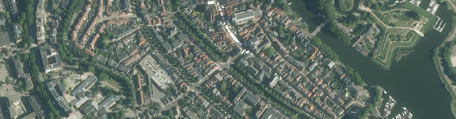 Luchtfoto van Weesp Centrum