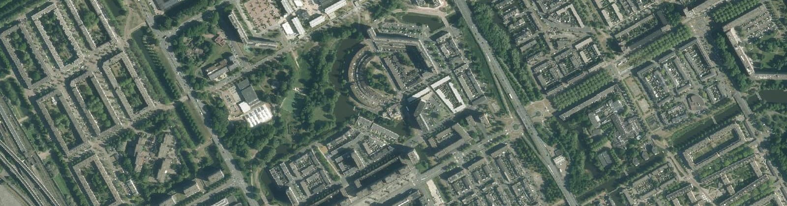 Luchtfoto van F-buurt