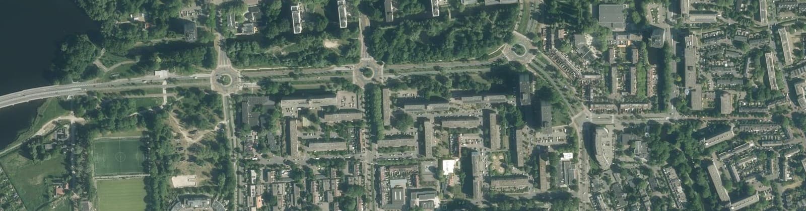 Luchtfoto van Waddenbuurt