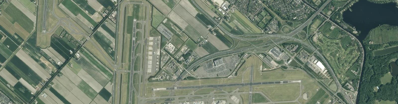 Luchtfoto van Schiphol