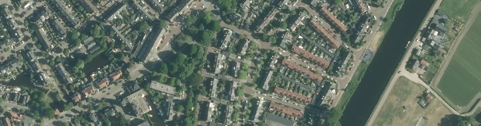 Luchtfoto van Glipper Dreef en Staatsliedenbuurt