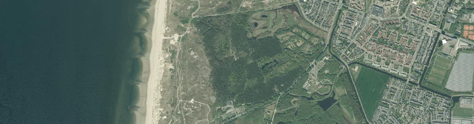 Luchtfoto van Donkere Duinen