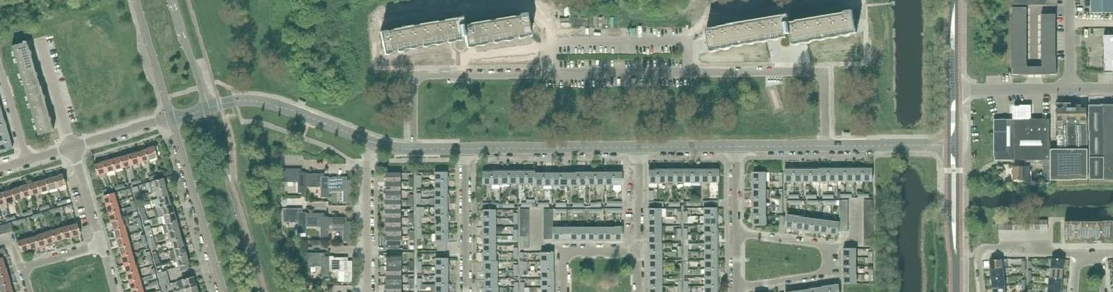 Luchtfoto van Walvisvaarderbuurt