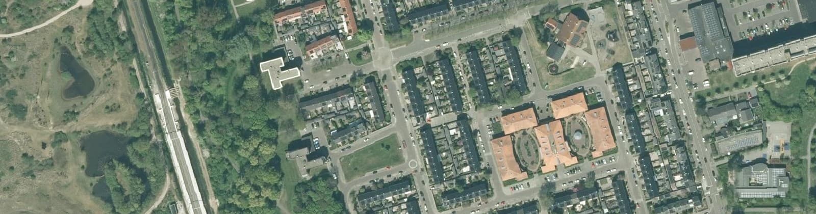 Luchtfoto van Boerderijbuurt