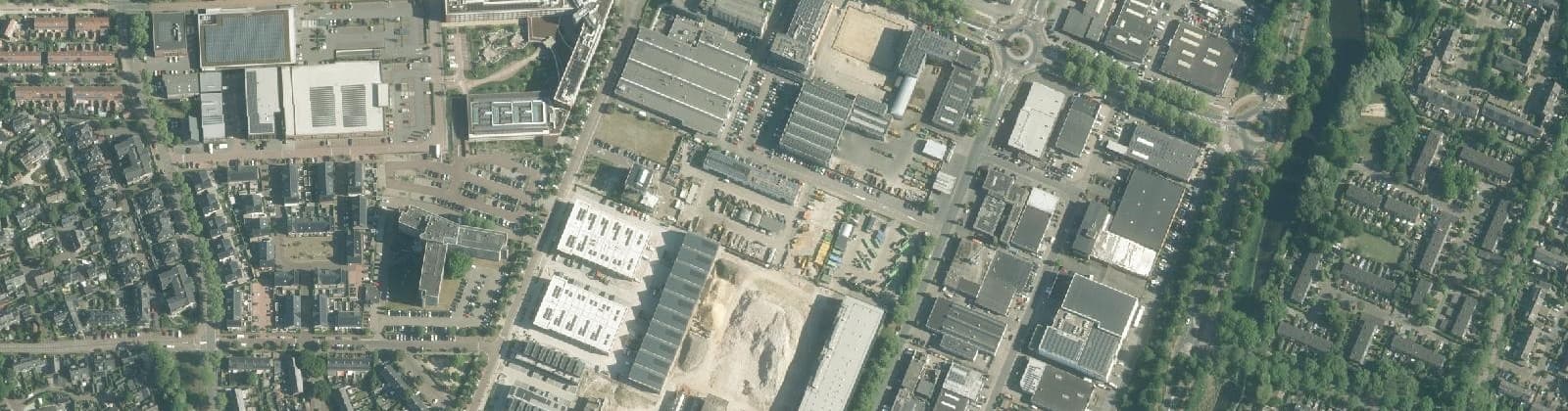 Luchtfoto van Industriewijk 't Plaveen