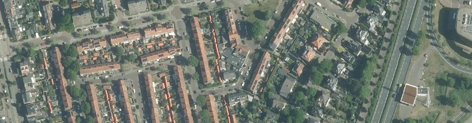 Luchtfoto van West-Indische buurt