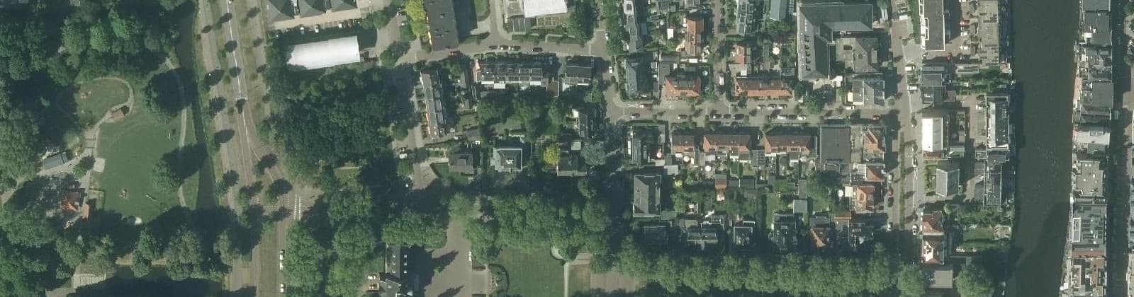 Luchtfoto van Burgemeester Visserpark
