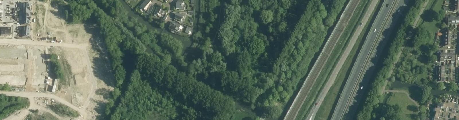 Luchtfoto van Amstelwijck Spoorzone
