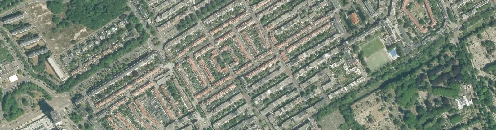 Luchtfoto van Vruchtenbuurt